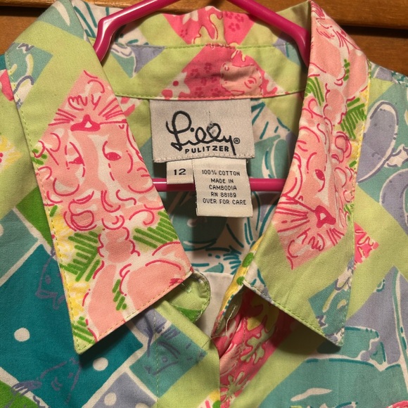 Lilly Pulitzer Colorful Pastel Collared Dress - Picture 4 of 16